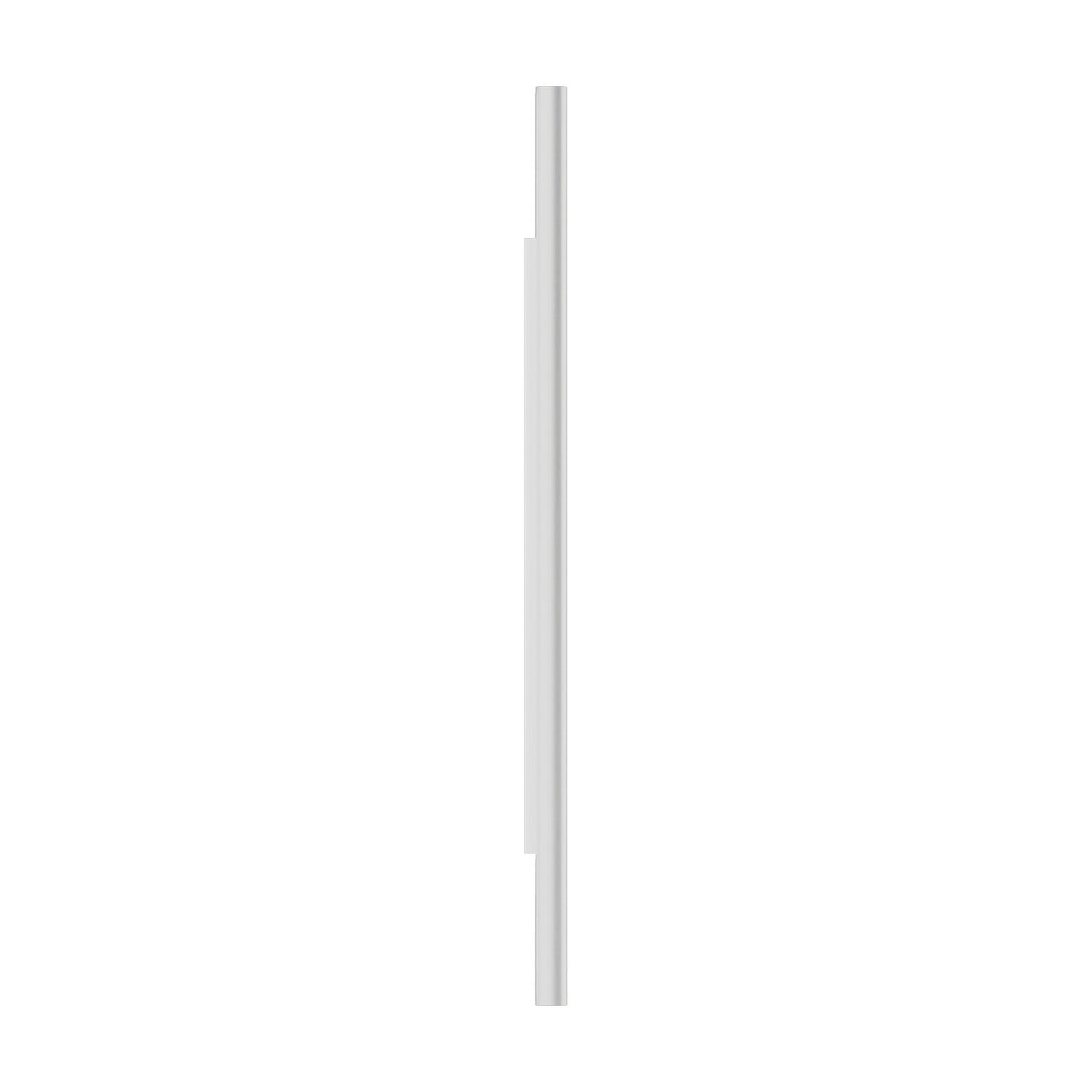 Rodi 2 Light Linear Wall Light in matt white, a slim vertical iron bar with two GU10 holders, shown against a plain white background.