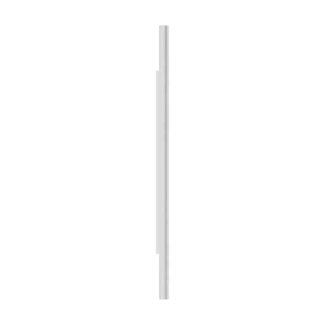 Rodi 2 Light Linear Wall Light in matt white, a slim vertical iron bar with two GU10 holders, shown against a plain white background.