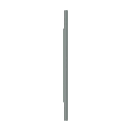 Rodi 2 Light Linear Wall Light in matt green, a slim vertical iron bar fitting with a shorter rear section, shown against a plain white background.