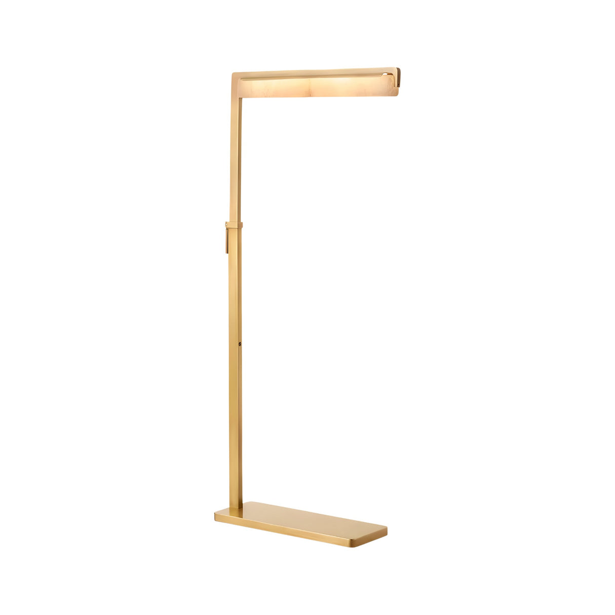Linea LED Alabaster Floor Lamp – Brushed Brass