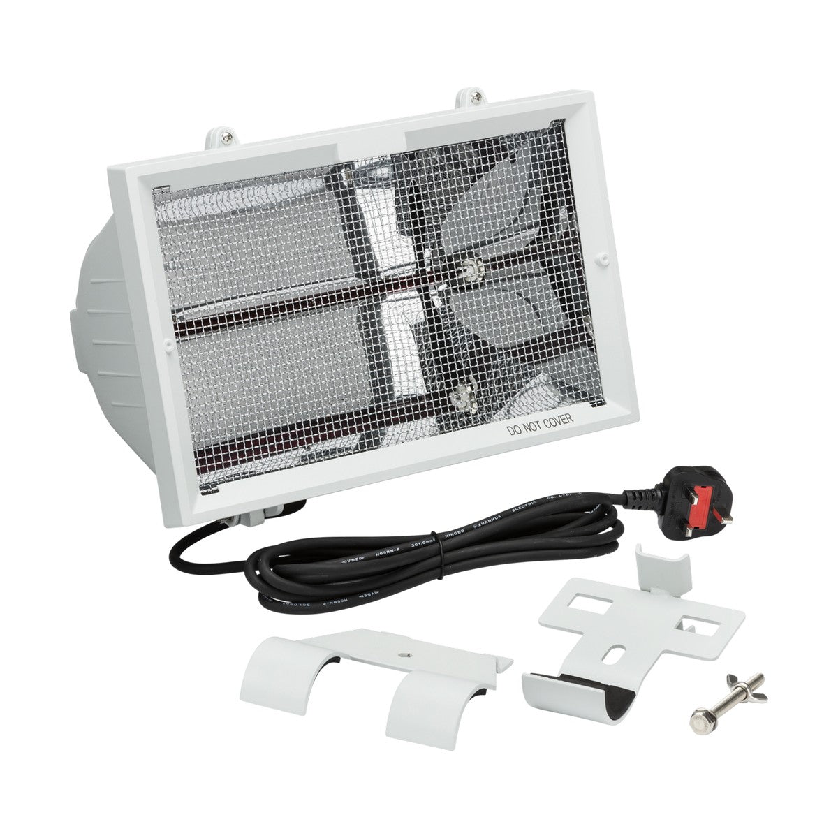 230V IP24 1.3kW shortwave infrared heater - White