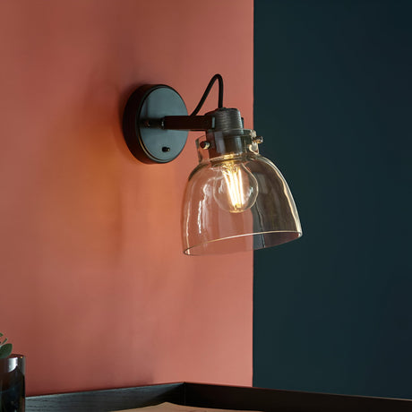 Camden Wall Light - Chrome, Black & Grey