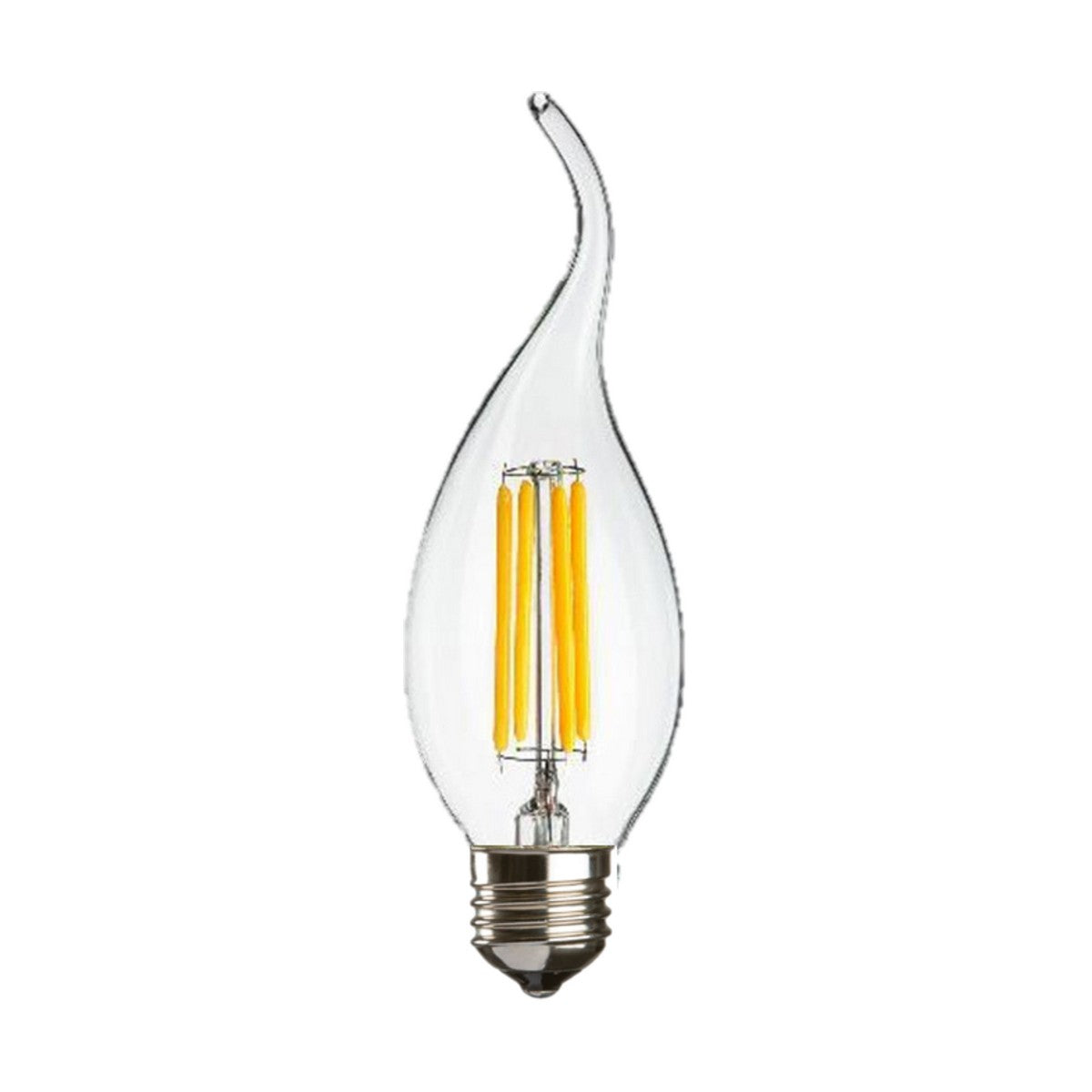 230V 4W LED 35mm ES Clear Flame Tip Candle 3000K