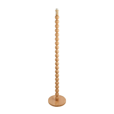 Endon Ashwood floor lamp base with stacked natural bamboo spheres on a round wooden base and E27 lamp holder, shown on a plain white background.