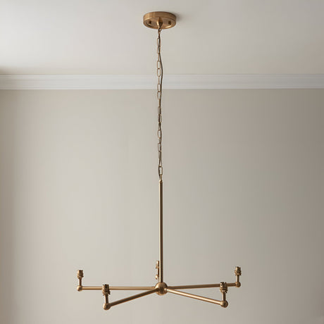Cliffleigh 5 Light Pendant - Brass & Grey