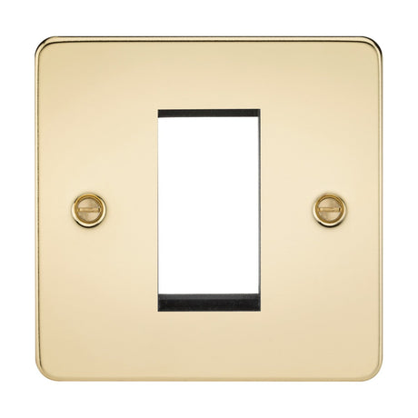 1G Modular Faceplate - Polished Brass