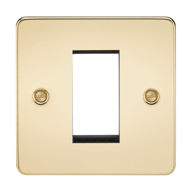 1G Modular Faceplate - Polished Brass