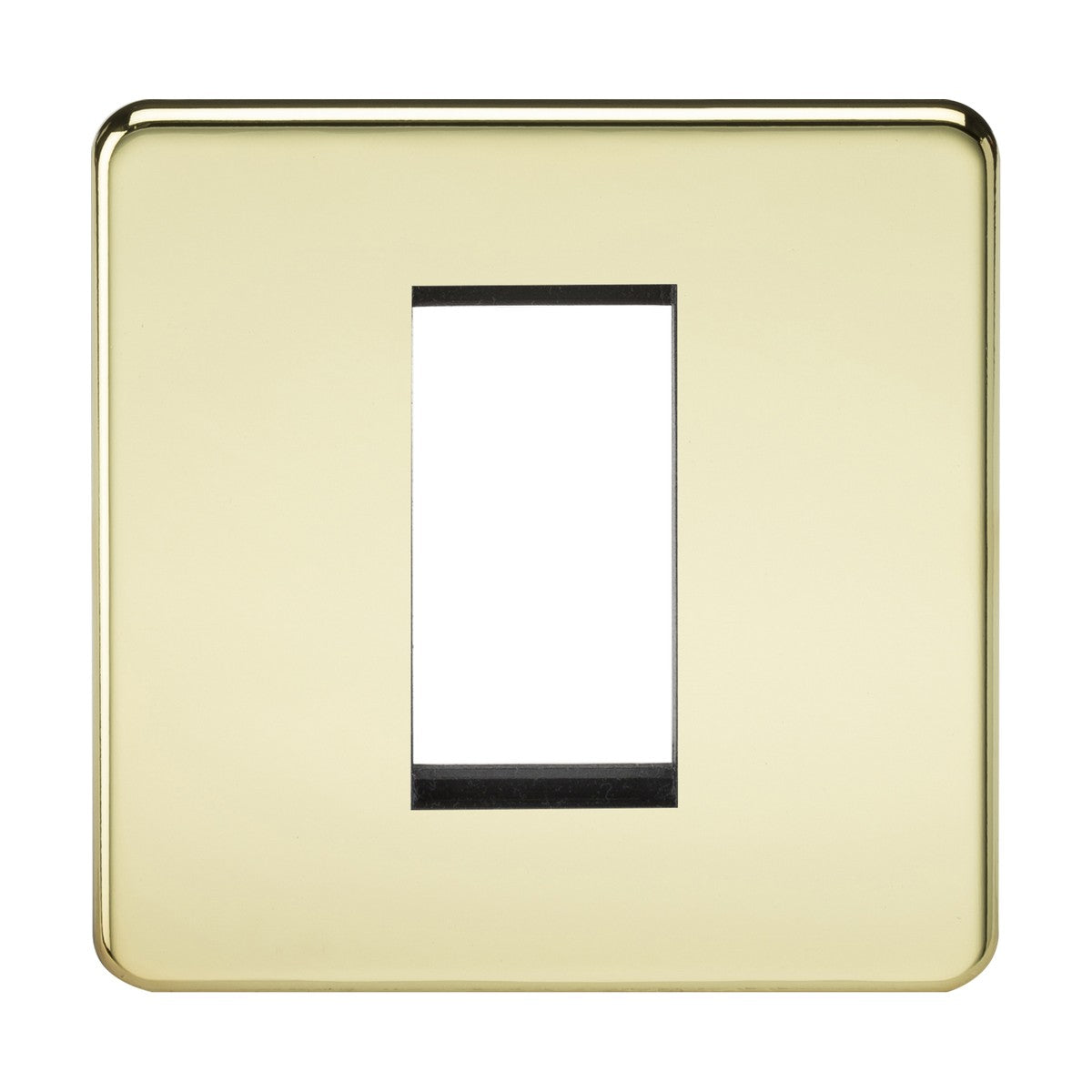 1G Modular Faceplate - Polished Brass