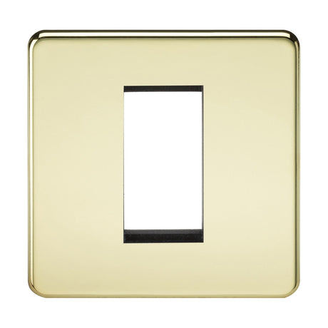 1G Modular Faceplate - Polished Brass