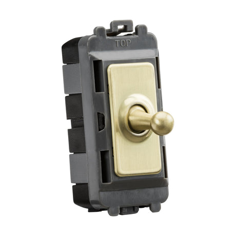20AX 1G DP Toggle switch - brushed brass