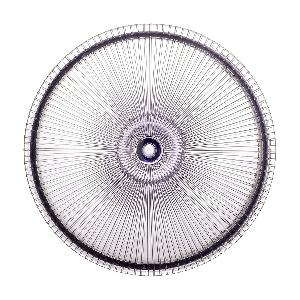 Tayo Round Glass Cake Stand with Lid - Multi