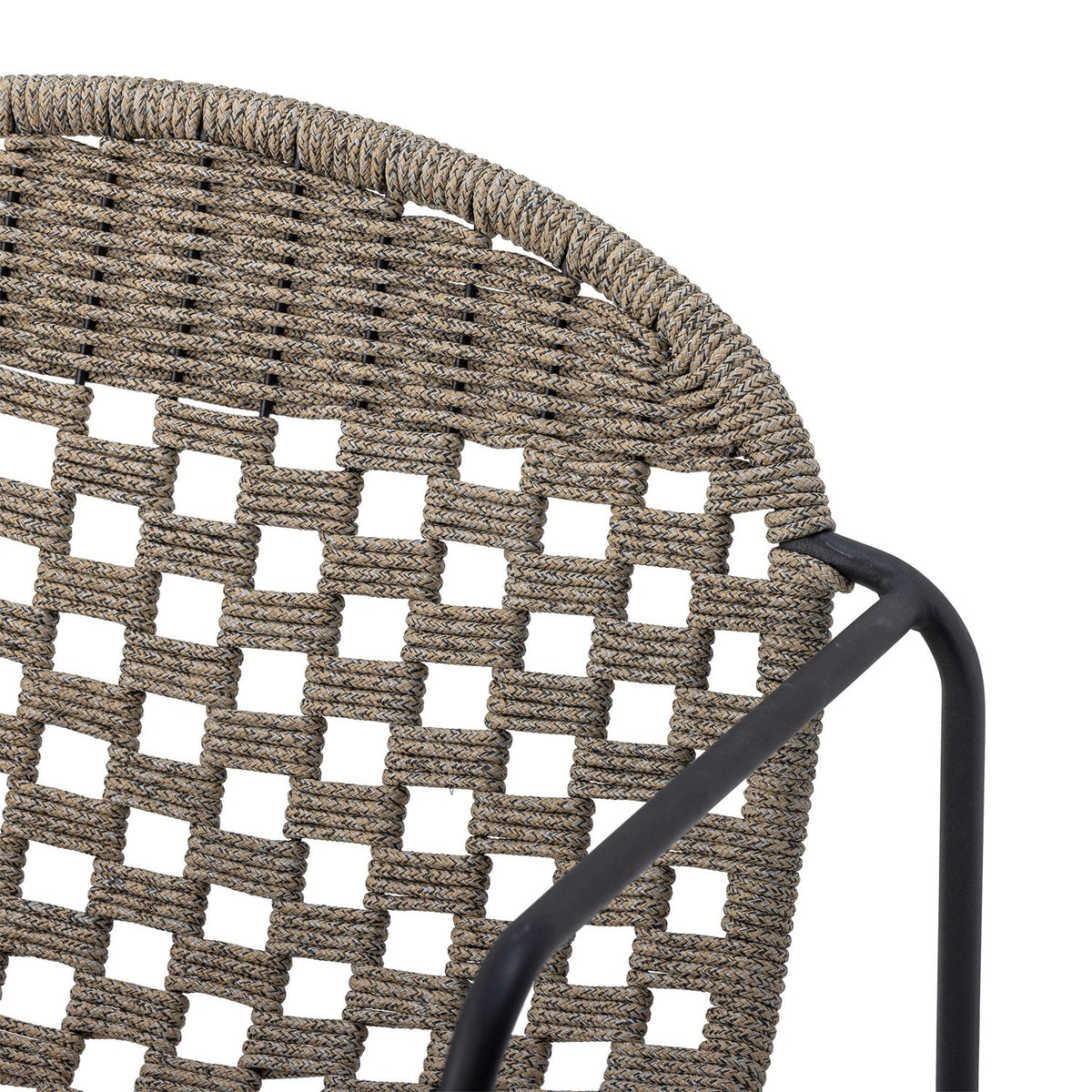 Calana Iron Lounge Chair with Footstool - Grey