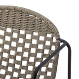 Calana Iron Lounge Chair with Footstool - Grey