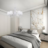 Cortez 5 Light Chandelier – Matt White
