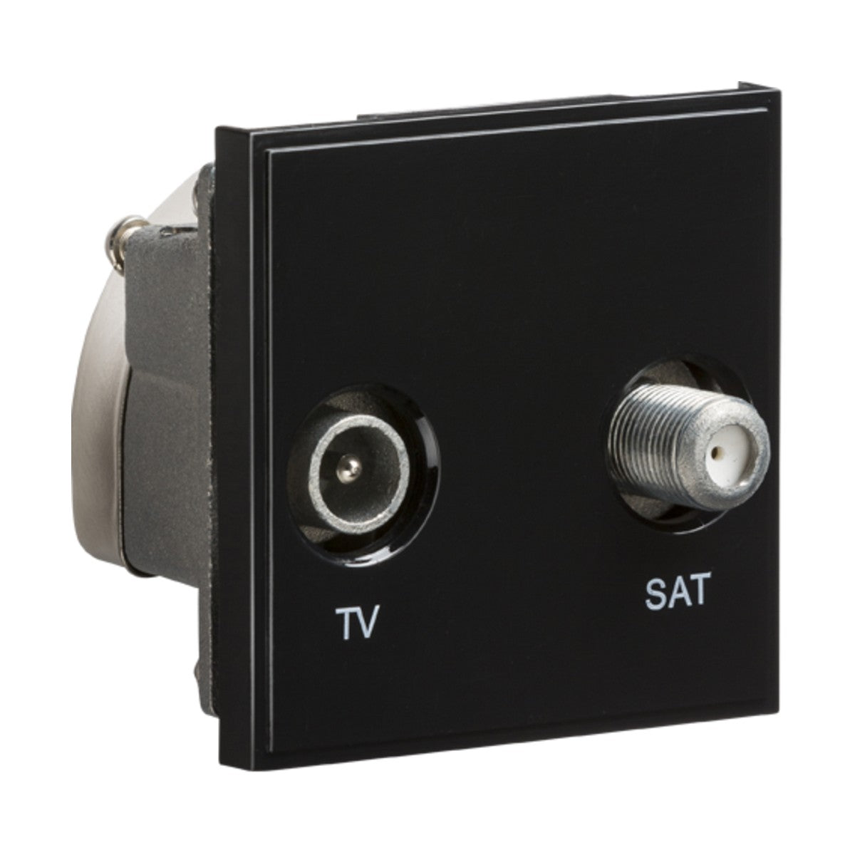 Diplexed TV /SAT TV Outlet Module 50 x 50mm - Black