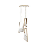 Atria LED Alabaster Cluster Pendant Light – Brushed Brass