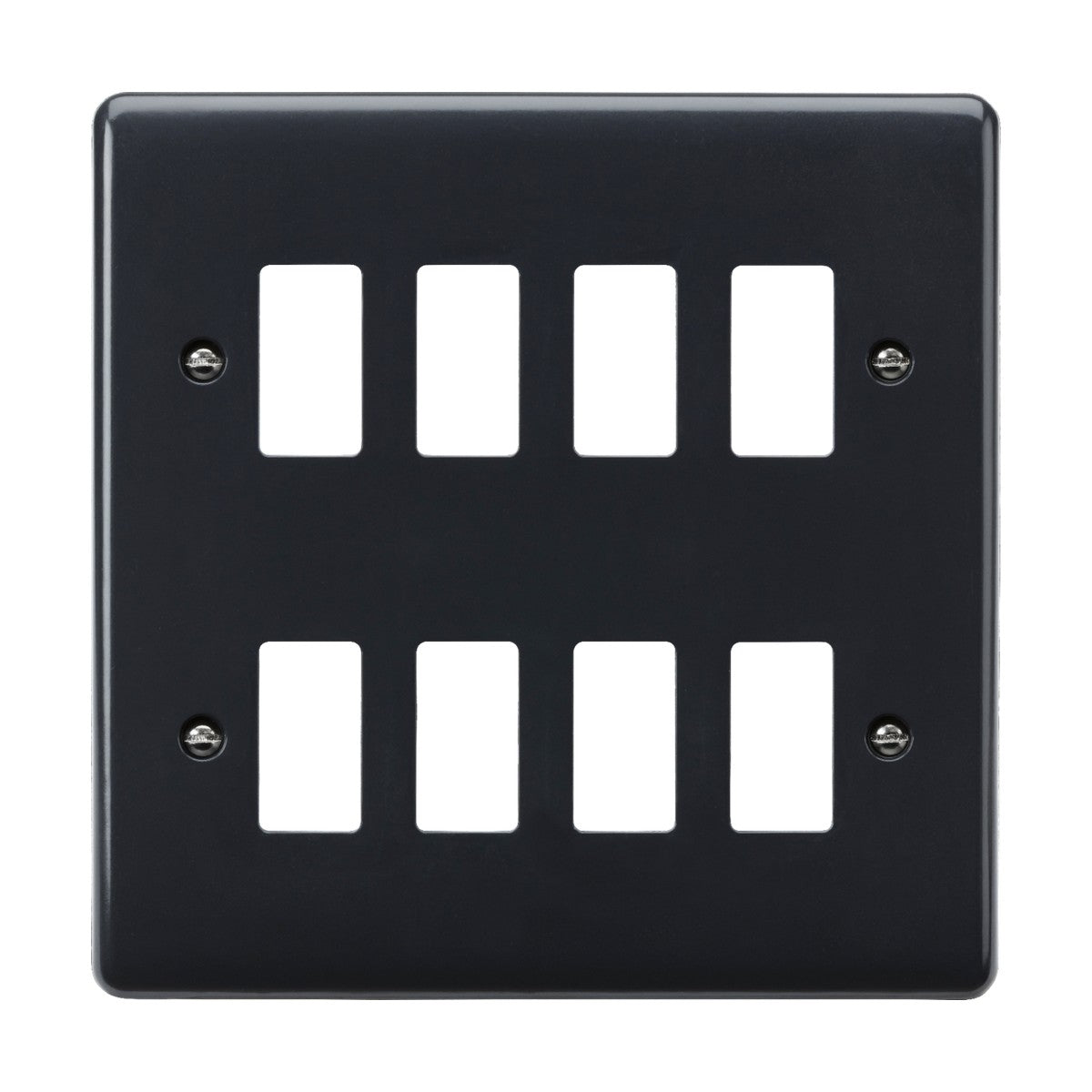 8 Gang Grid Faceplate Part M Anthracite | Niori