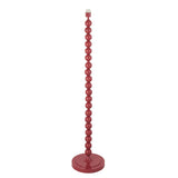 Endon Brenleigh floor lamp base in glossy pink, formed from stacked metal spheres on a round base with E27 fitting, shown on a plain white background.