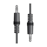 AV:Link 3.5mm stereo jack lead with two black moulded mini jack plugs and silver tips on a plain white background.