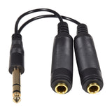AV:Link 6.3mm Stereo Headphone Splitter Lead 0.2m
