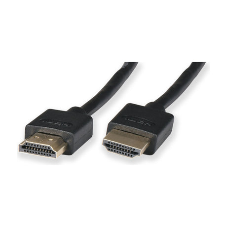 AV:Link thin-wire 4K HDMI lead with two low profile gold plated connectors and slim black cable, shown on a plain white background.