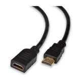 AV:Link 4K HDMI 0.5m extension lead by AVSL with black cable, gold-plated male connector and female socket, shown on a plain white background.