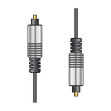 AV:Link fibre optic TOSlink digital audio lead with nickel plated connectors and gold plated tips on black cable, shown on a plain white background.