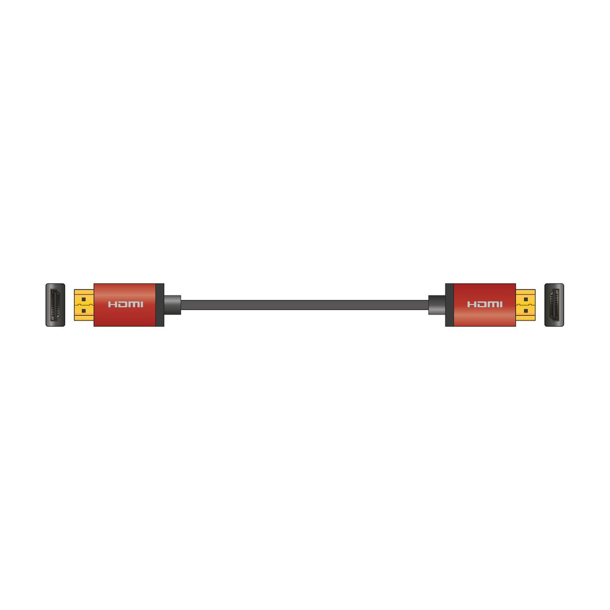 AV:Link 4K HDMI Lead 10m, Red Aluminium Shell