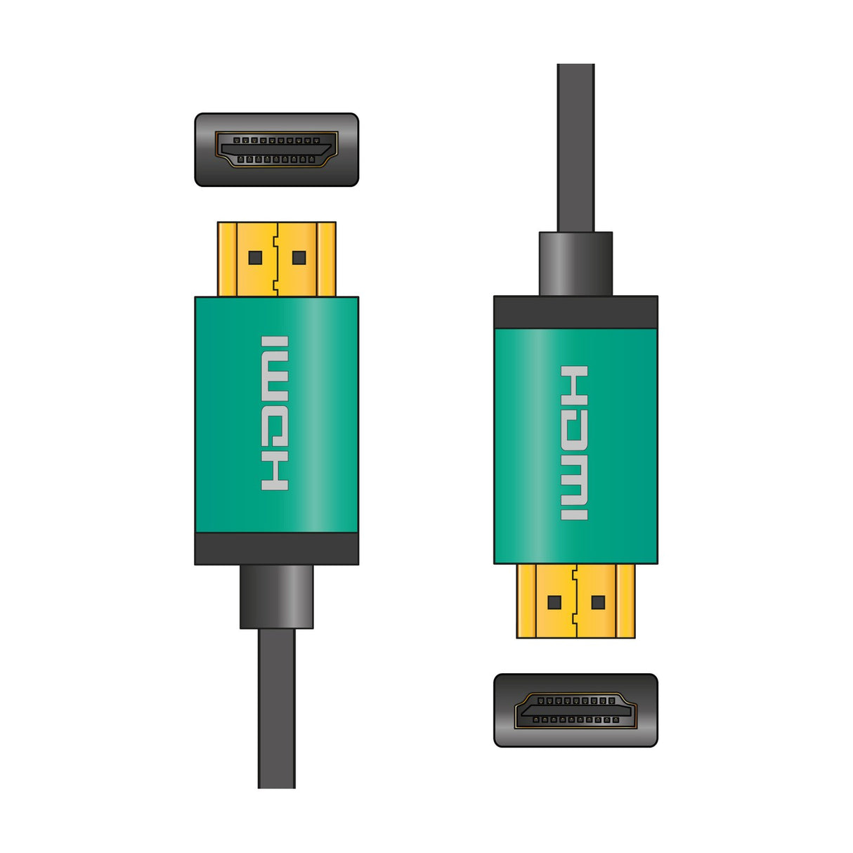 AV:Link 4K HDMI Lead 10m Green Aluminium Shell