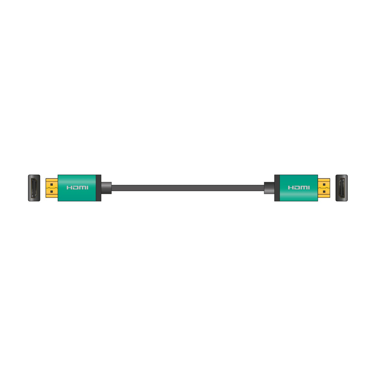 AV:Link 4K HDMI Lead 10m Green Aluminium Shell