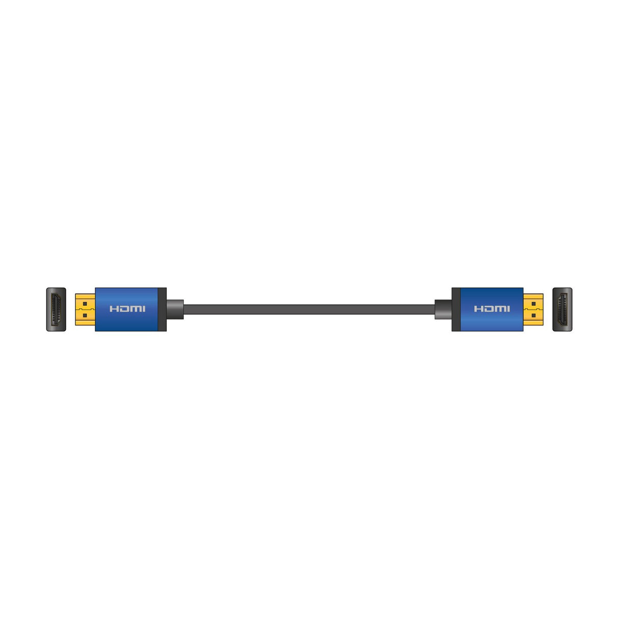 AV:Link 4K HDMI Lead 3.0m Blue Aluminium Shell