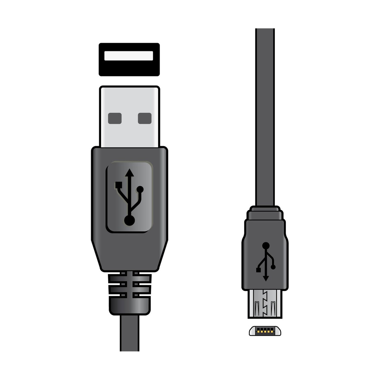 AV:Link USB 2.0 Type A to Micro B 5-Pin Cable 1.5m