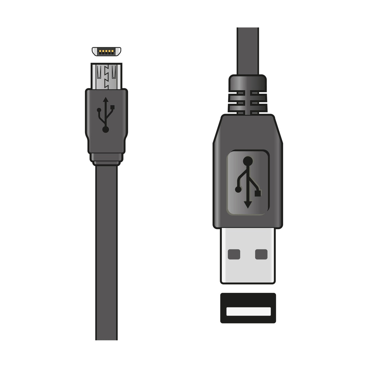 AV:Link Micro USB Flat Sync & Charge Cable 20cm
