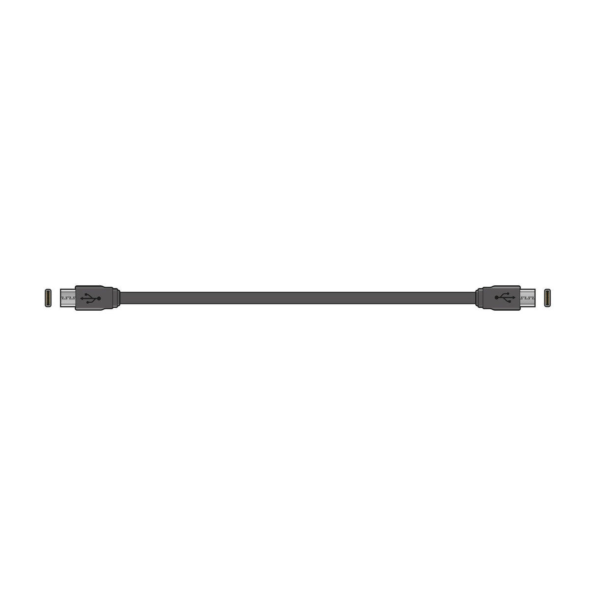 AV:Link USB Type-C to C Short Flat Sync & Charge Cable 20cm