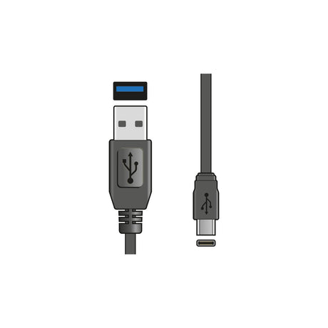 AV:Link USB3.0 Type-A to Type-C sync and charge cable, 1.5m, showing black USB-A and reversible Type-C connectors on a plain white background.