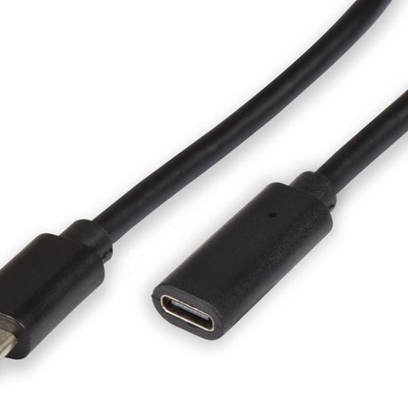 Close-up of the AV:Link USB 3.0 Type-C plug-to-socket extension lead, showing the black male and female Type-C connectors on a white background.