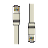 AV:Link Cat6 UTP RJ45 Ethernet patch lead in grey with moulded snag-less boots and visible copper wiring at both plugs, shown on a plain white background.