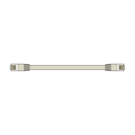 AV:Link Cat6 UTP RJ45 25m Ethernet patch lead in grey with moulded snag-less boots and copper conductors at each RJ45 plug, on a white background.