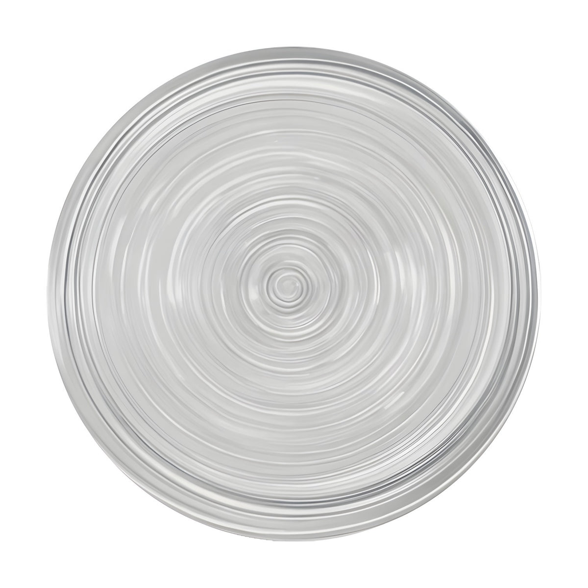 Blink Loop Ribbed Glass Disc Wall Light in Frost finish, a round blown-glass disc with fine concentric ribbing radiating from the centre, shown against a plain white background.