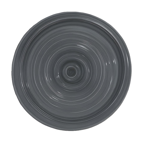 Blink Loop Ribbed Glass Disc Wall Light in graphite, round ribbed glass disc with concentric rings on an iron fitting, shown face-on against a plain white background.