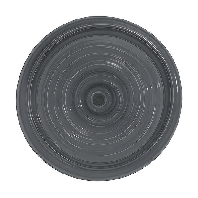 Blink Loop Ribbed Glass Disc Wall Light in graphite, round ribbed glass disc with concentric rings on an iron fitting, shown face-on against a plain white background.