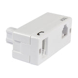 AV:Link ADSL signal filter, white plastic adapter with BT431A plug, RJ11 socket, and filtered BT431A socket, shown on a plain white background.