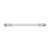 AV:Link Cat6a FTP flat Ethernet patch lead in white with snag-free RJ45 connectors at both ends, shown horizontally on a plain background.