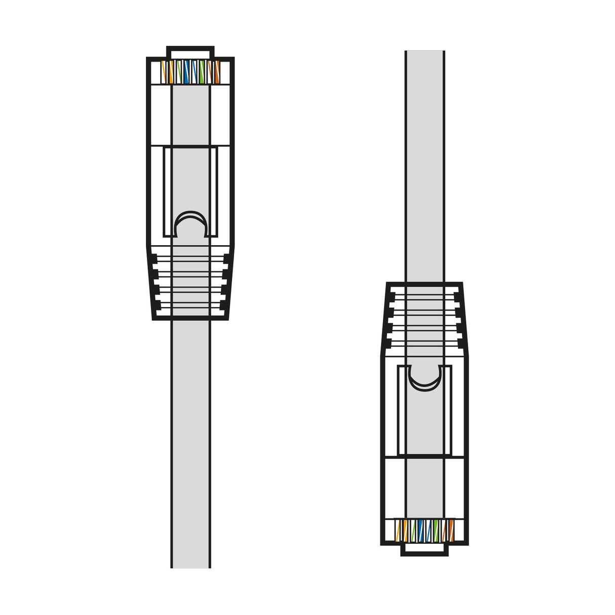 AV:Link Slim Cat6a FTP 25cm Ethernet Patch Leads 10pc