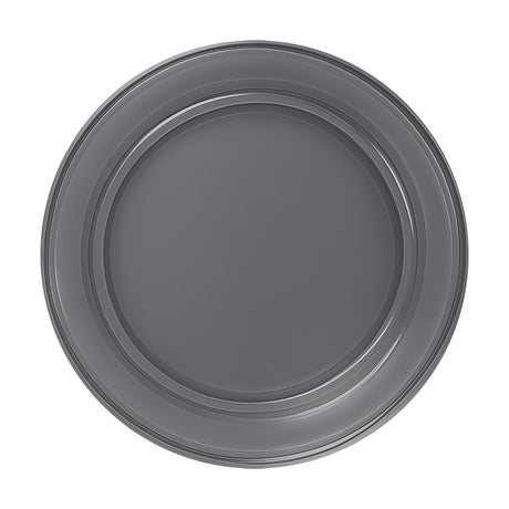 Blink Pure Glass Disc Wall Light in graphite, round iron-framed glass disc with stepped concentric rings, shown front-on against a plain white background.