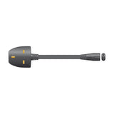 Mercury 1m black power lead with UK 3-pin plug socket adapter and figure-8 IEC C7 connector, shown on a plain white background.