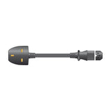 Mercury 2m heat-resistant mains lead by AVSL with UK 3-pin socket end and black IEC C13 hot plug connector on a plain white background.