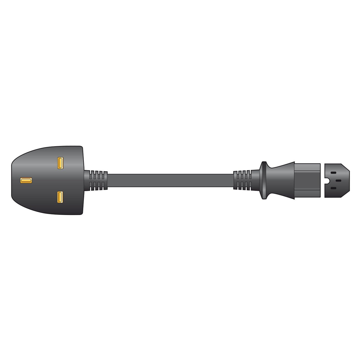 Mercury Mains Power Lead UK Plug To IEC Hot Plug - 2m