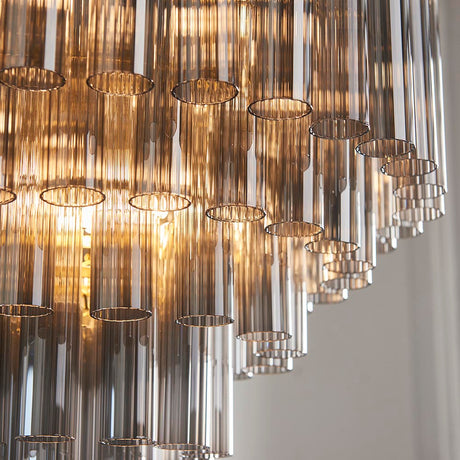 Cranshaw 12 Light Tiered Pendant - Brass & Grey