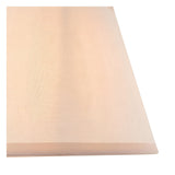 Close-up of the Aldworth Ivy Wall Light's tapered fabric shade in vintage white with an almond white taped edge, shown on a plain white background.